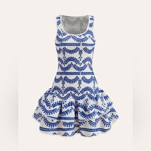 Commense Blue and White Mini Dress